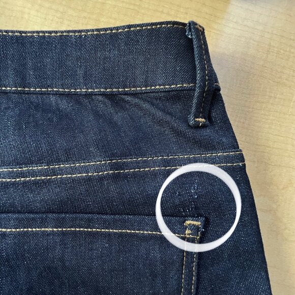 Permanent Women's Navy Blue Denim Jeans Size 14 Boot Cut Stretch Mid Rise NWT - Picture 12 of 15